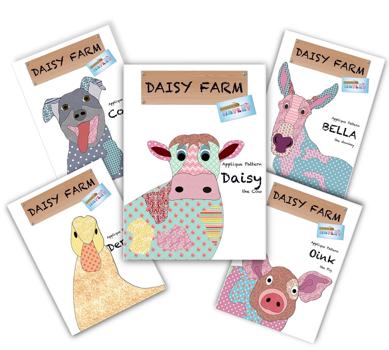 DAISY FARM APPLIQUE PATTERNS (PAPER VERSION) SET OF 5