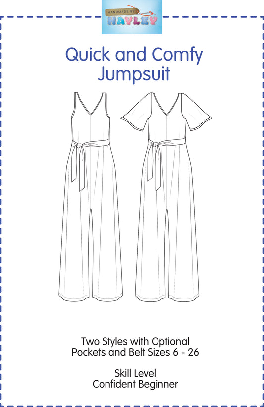 Quick and Comfy Jumpsuit Sizes 6 -26 Pattern